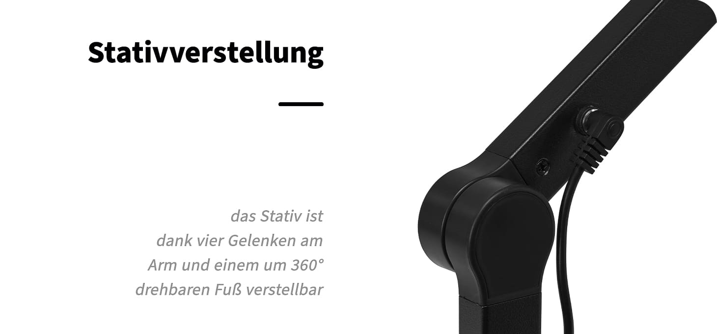 Glow L04 Tisch-OP-Leuchte Schwarz