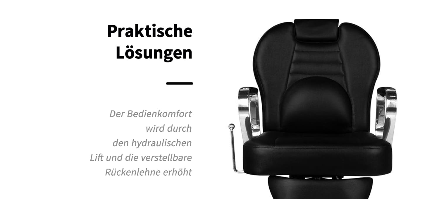 Gabbiano Friseurstuhl Tiziano W schwarz