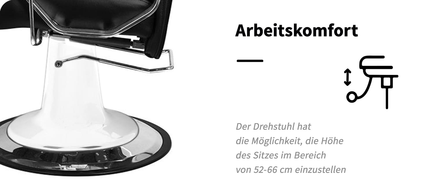 Gabbiano Friseurstuhl Tiziano W schwarz