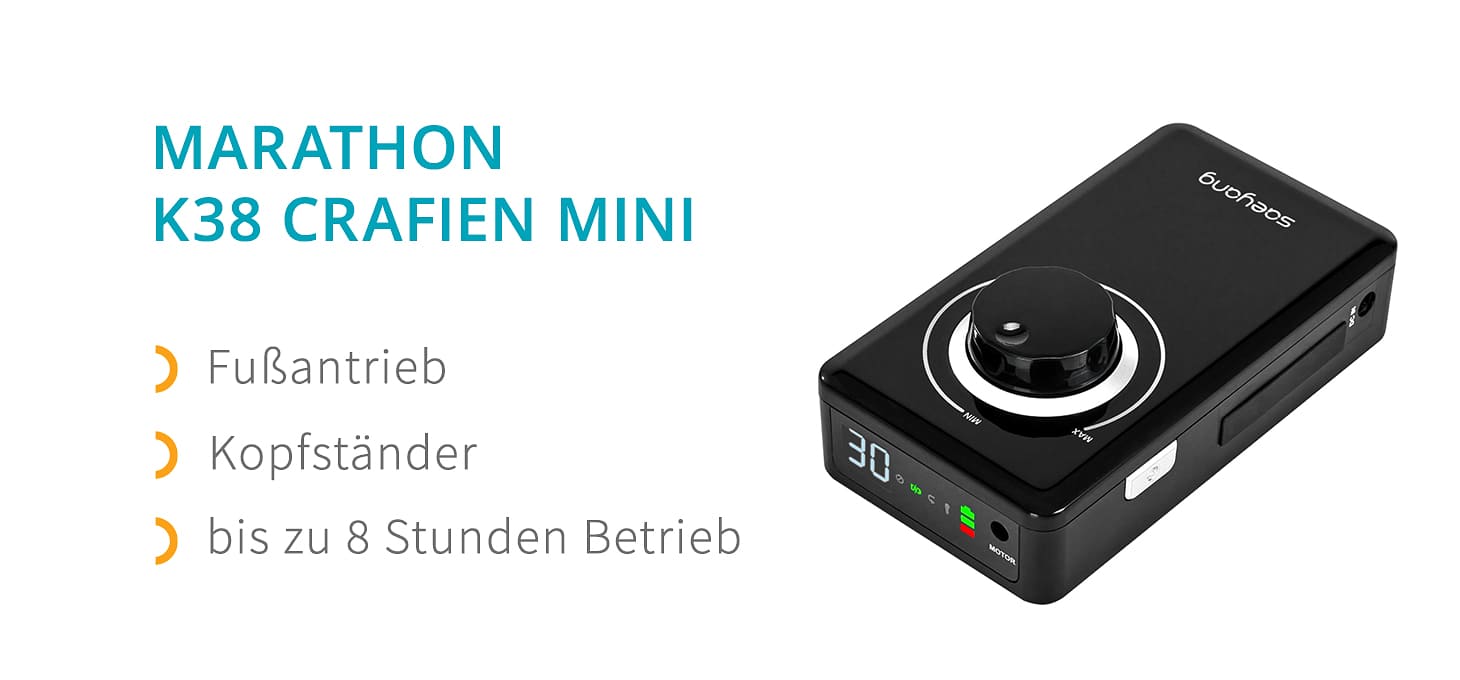 Saeyang Akku-Nagelfräser Marathon K38 Crafien mini schwarz
