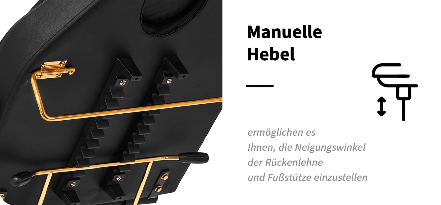 SILLON Kosmetikstuhl 202 gold pro schwarz
