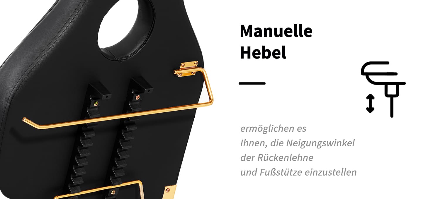 Kosmetikstuhl SILLON 211 gold pro schwarz
