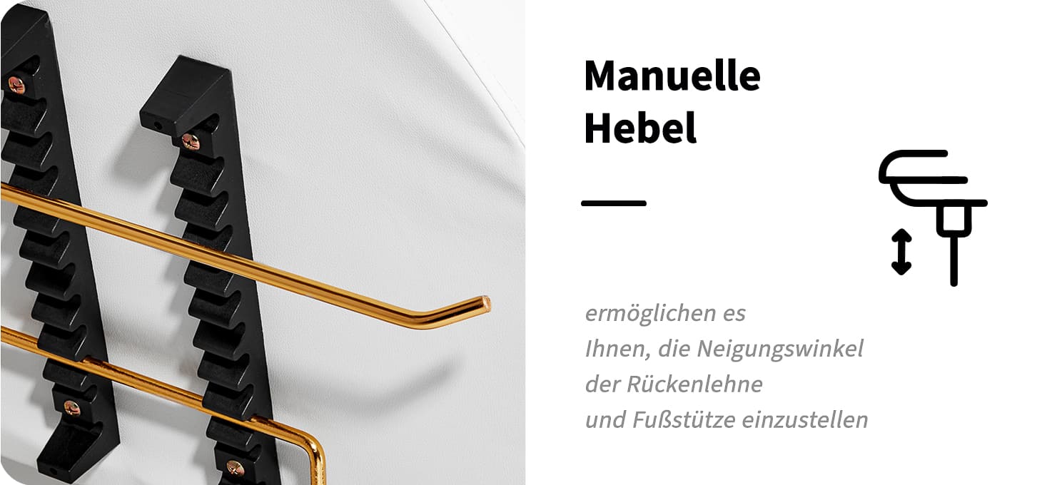 Kosmetikstuhl SILLON 211 gold pro weiß