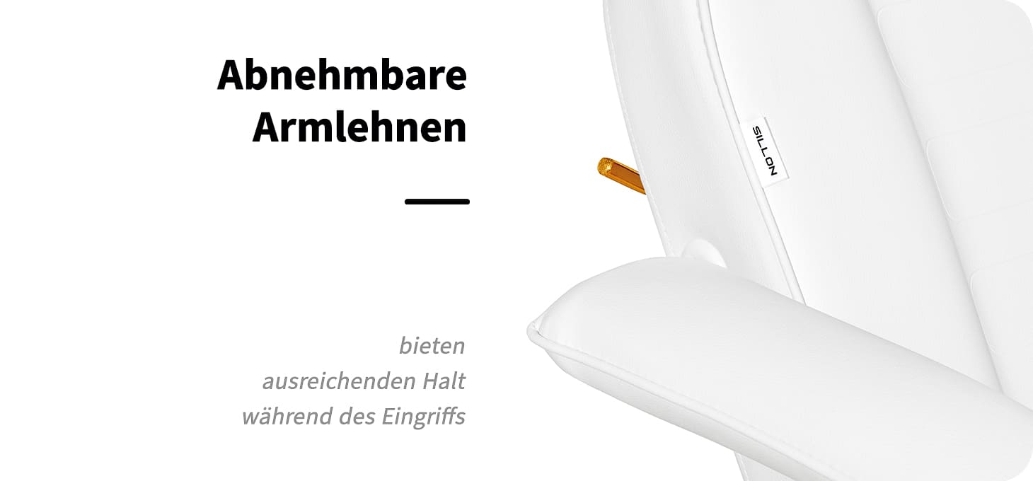 Kosmetikstuhl SILLON 211 gold pro weiß