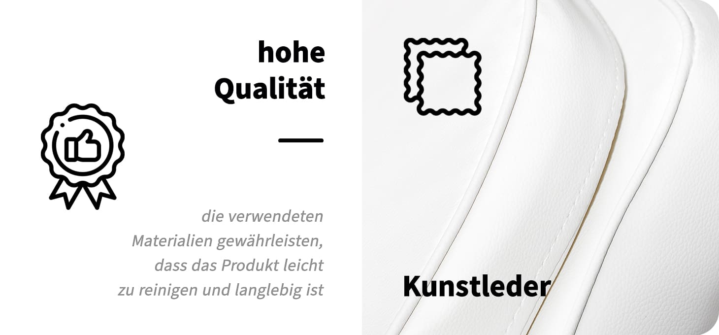 Kosmetikstuhl SILLON 211 gold pro weiß
