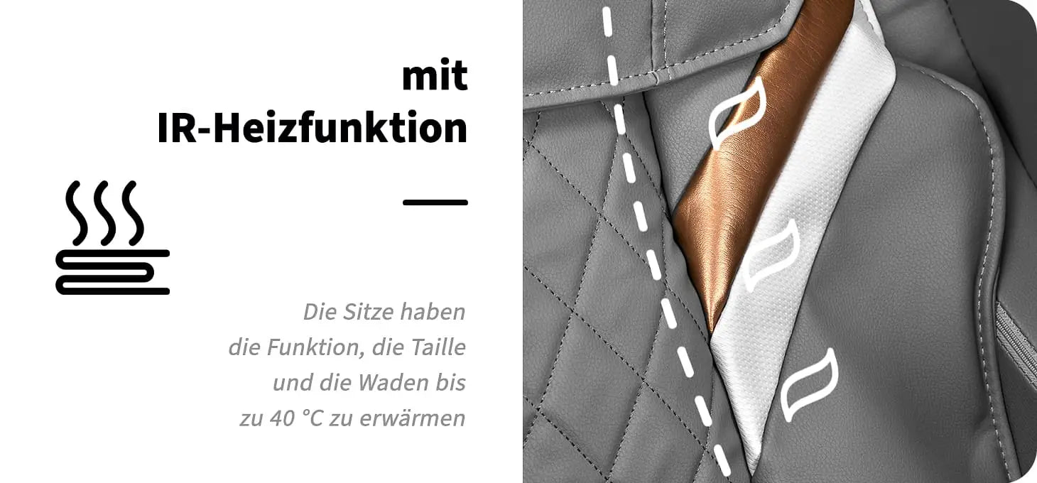 Sakura Massagesessel Classic 802A Weiß-Grau