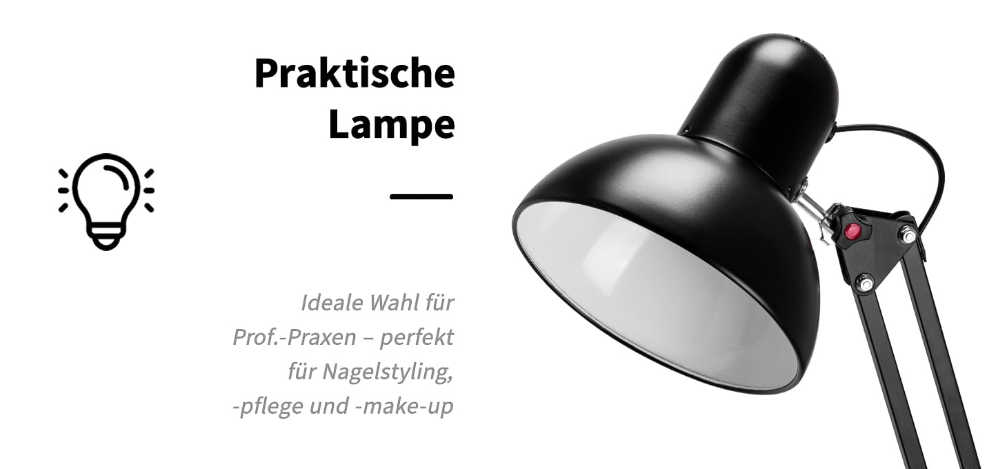 Kosmetiktischlampe PiX 314 schwarz