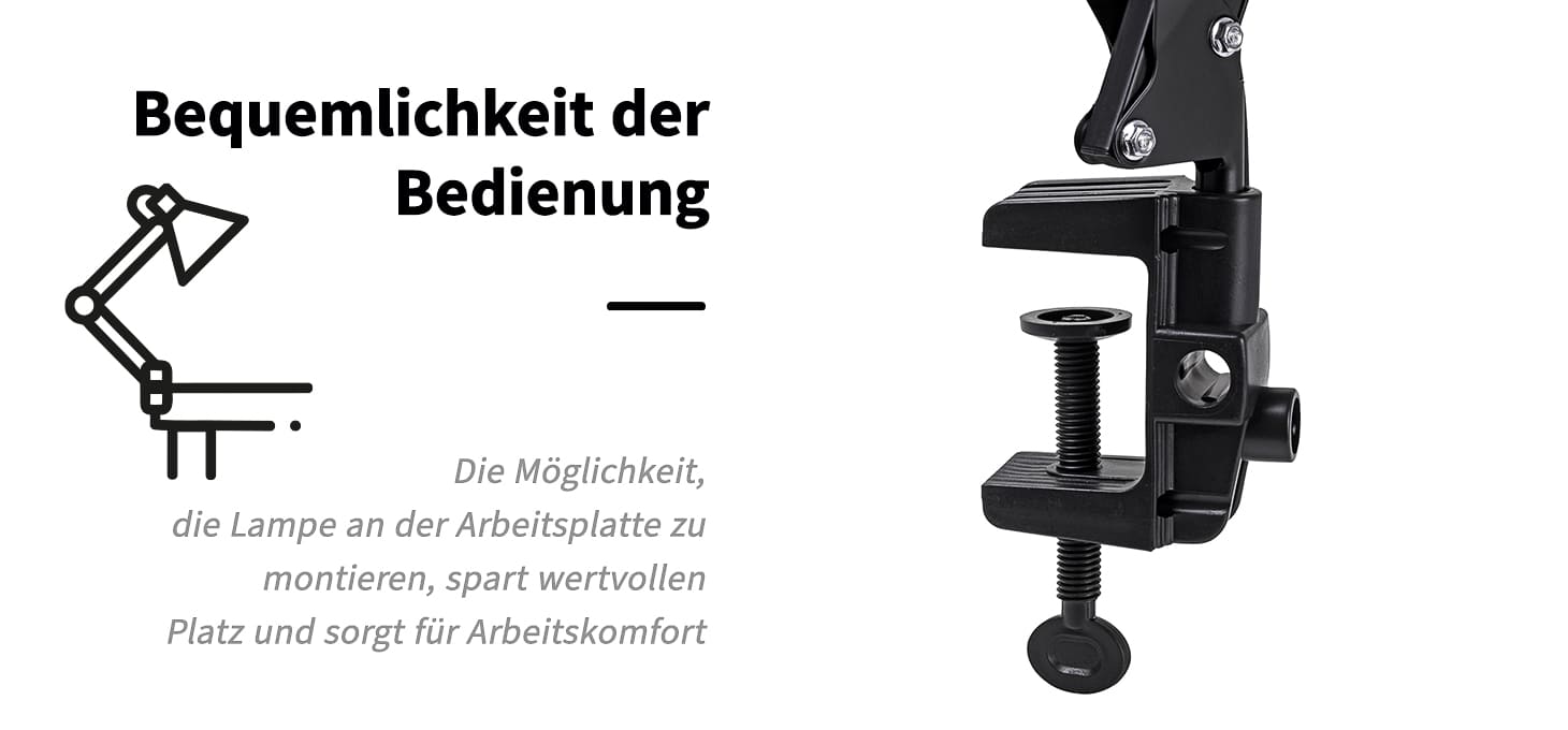 Kosmetiktischlampe PiX 314 schwarz