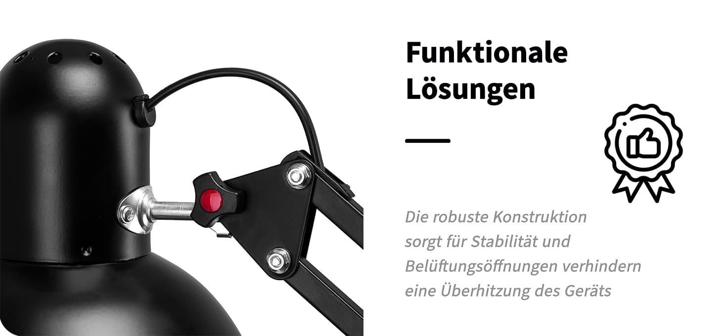 Kosmetiktischlampe PiX 314 schwarz