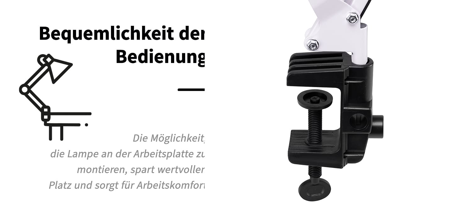 Kosmetiktischlampe PiX 314 weiß