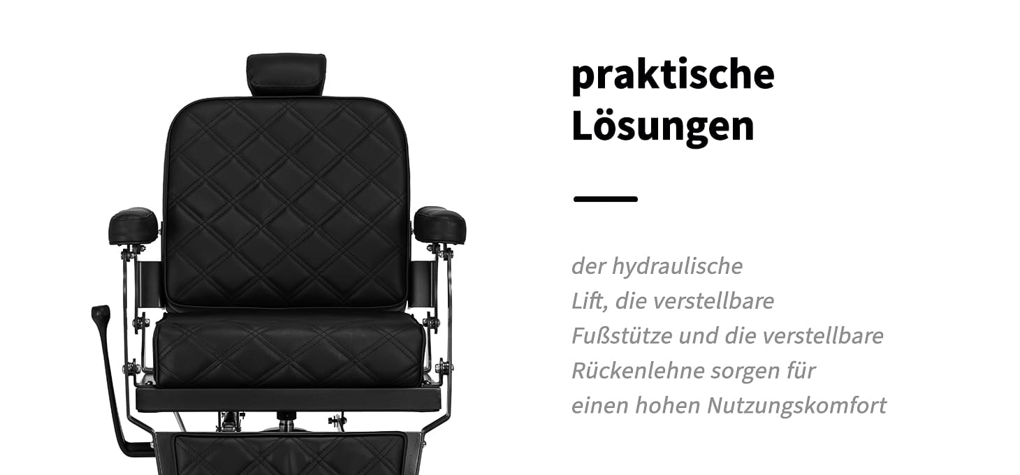 Barberstuhl Carlos extra schwarz