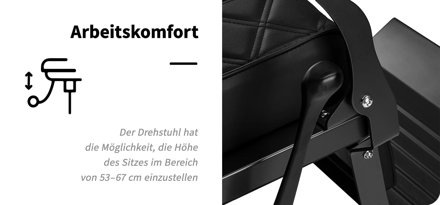 Barberstuhl Carlos extra schwarz