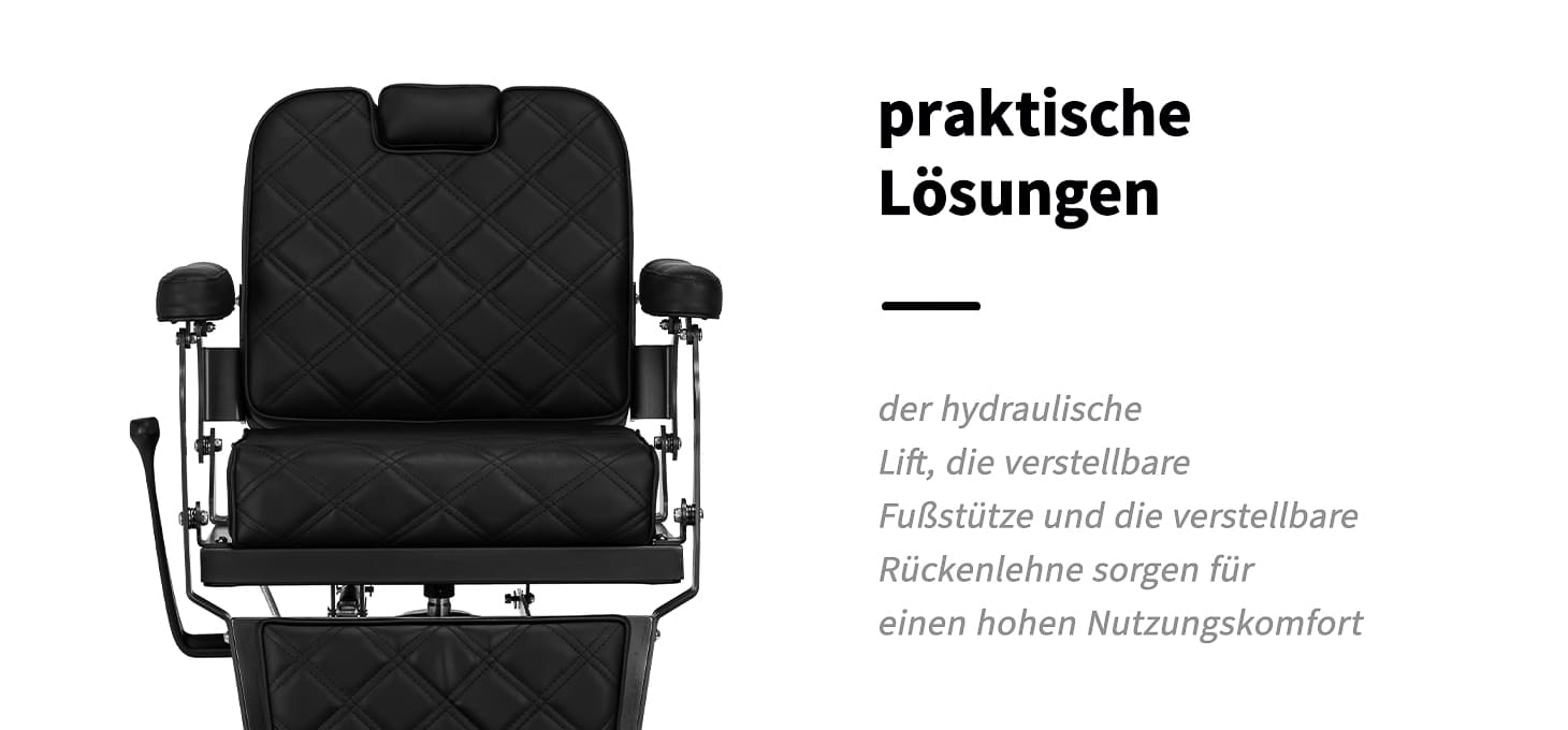 Barberstuhl Carlos schwarz