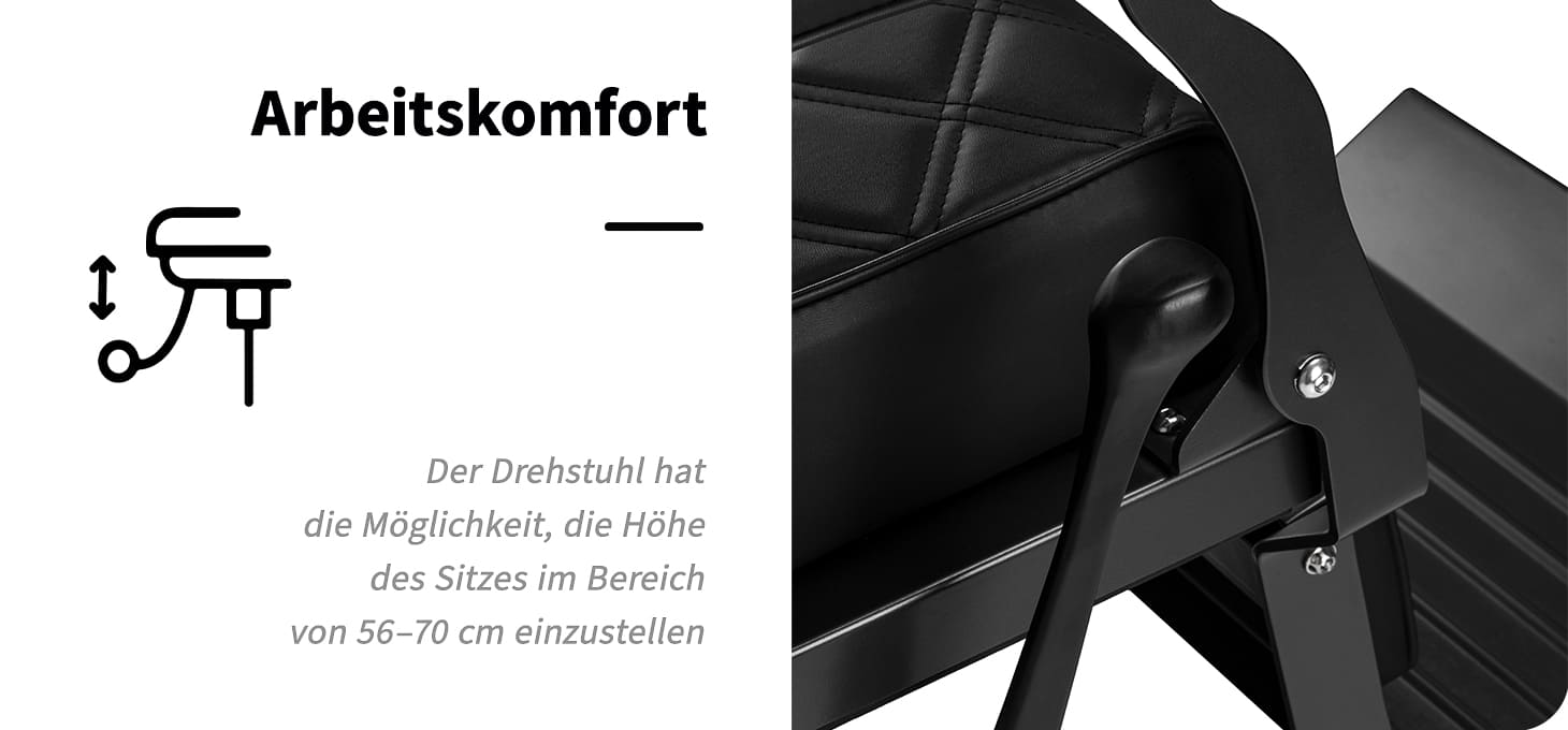 Barberstuhl Carlos schwarz