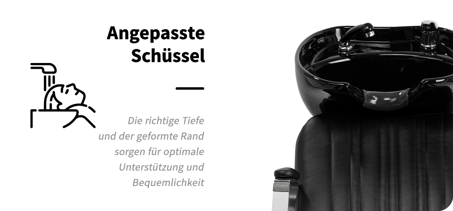 Gabbiano Friseur Waschbecke Patrizio Schwarz