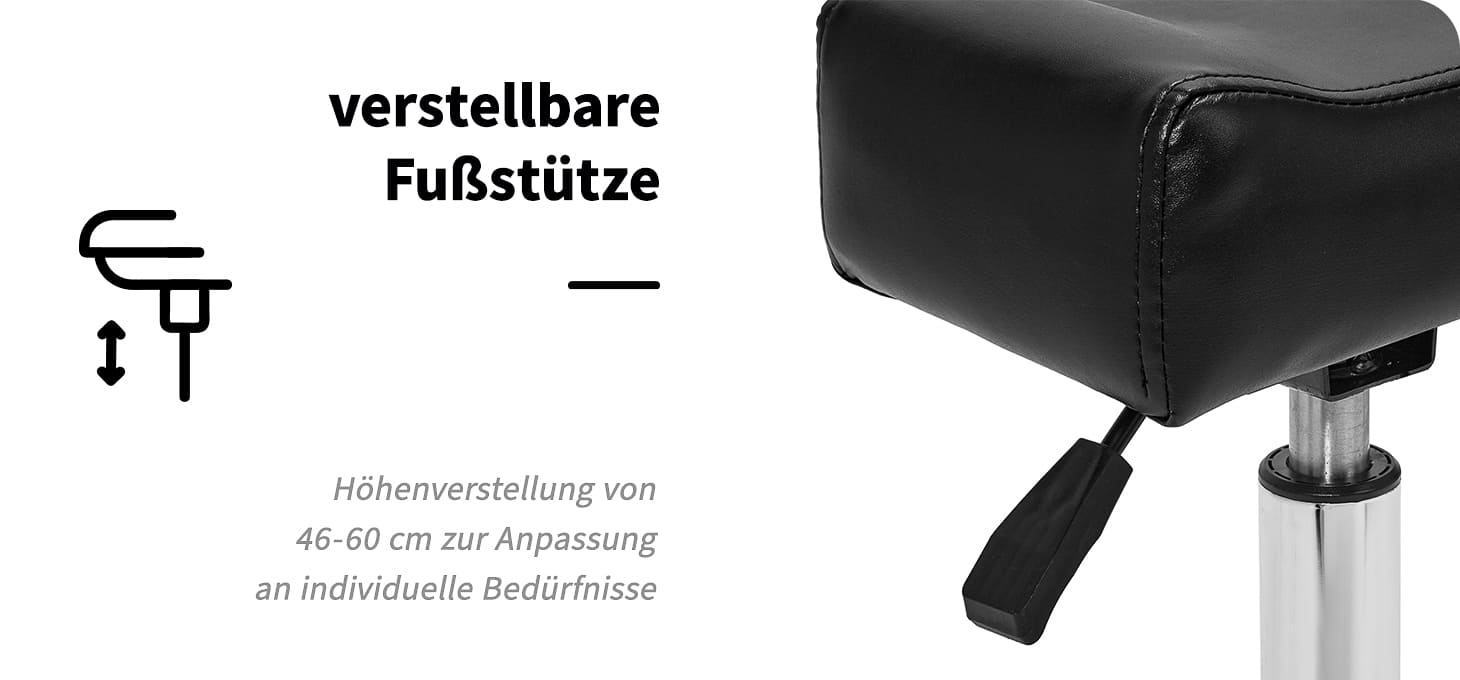 Sillon Fußstütze Mobile Pediküre Bell schwarz