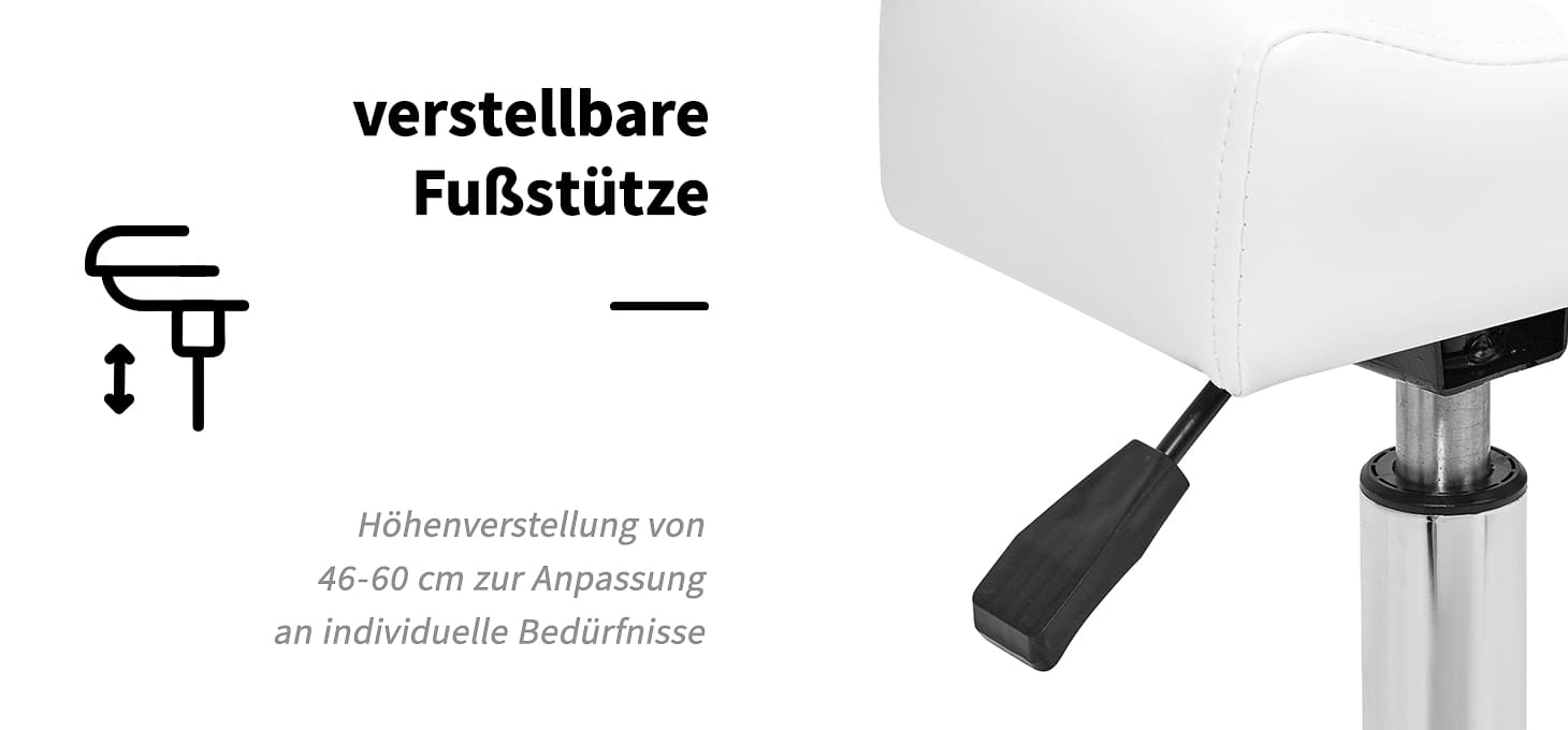 Sillon Fußstütze Bell mobile Pediküre weiß