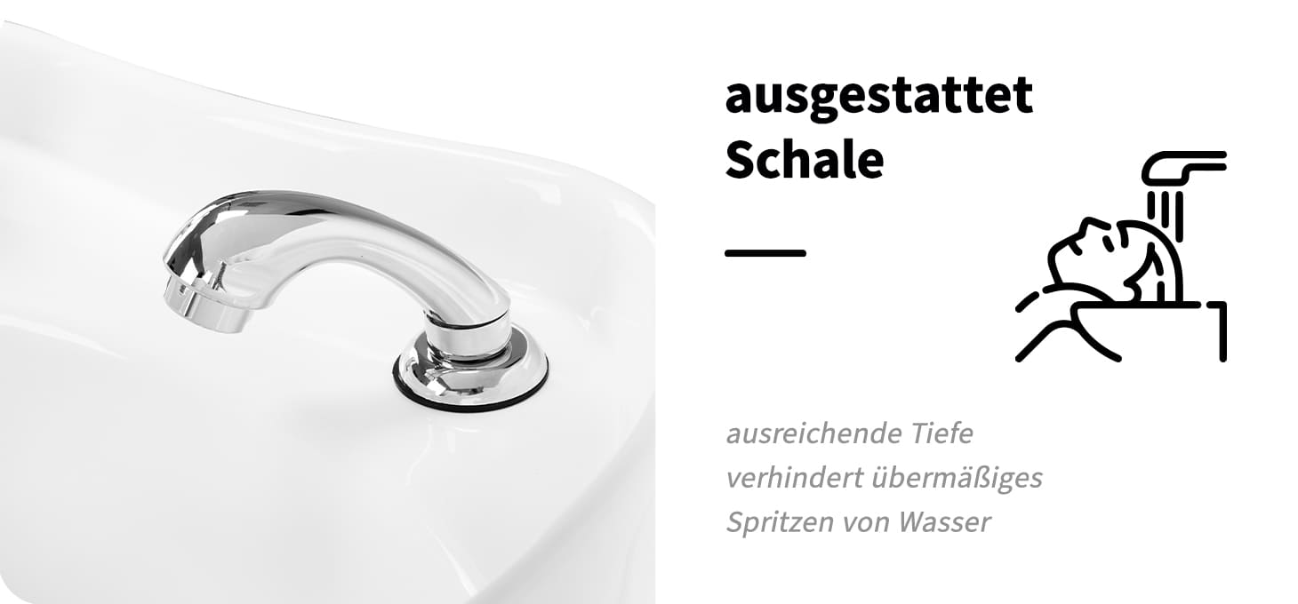 Friseurwaschstation Porto schwarz
