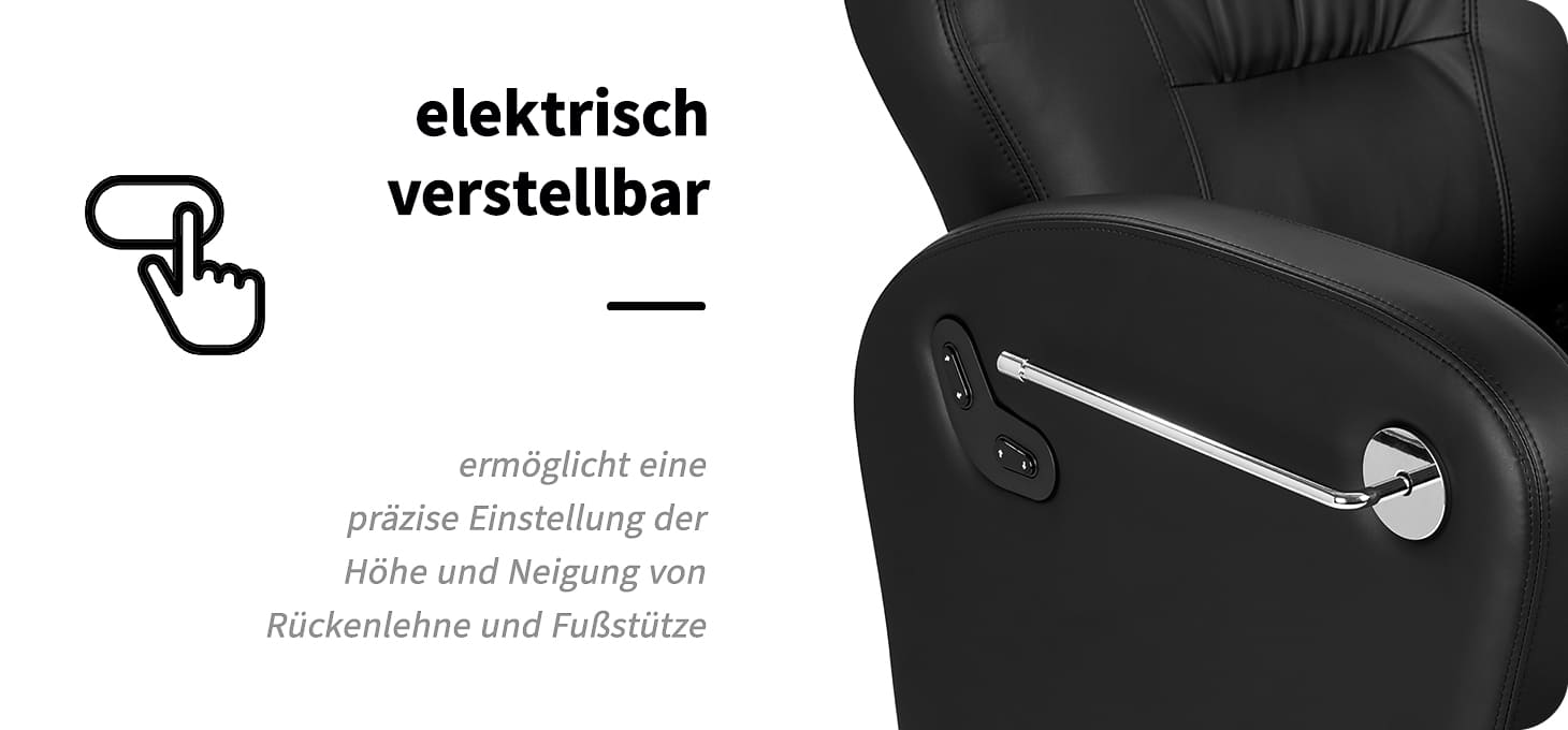 Elektrischer Friseurstuhl Gabbiano Baron Schwarz
