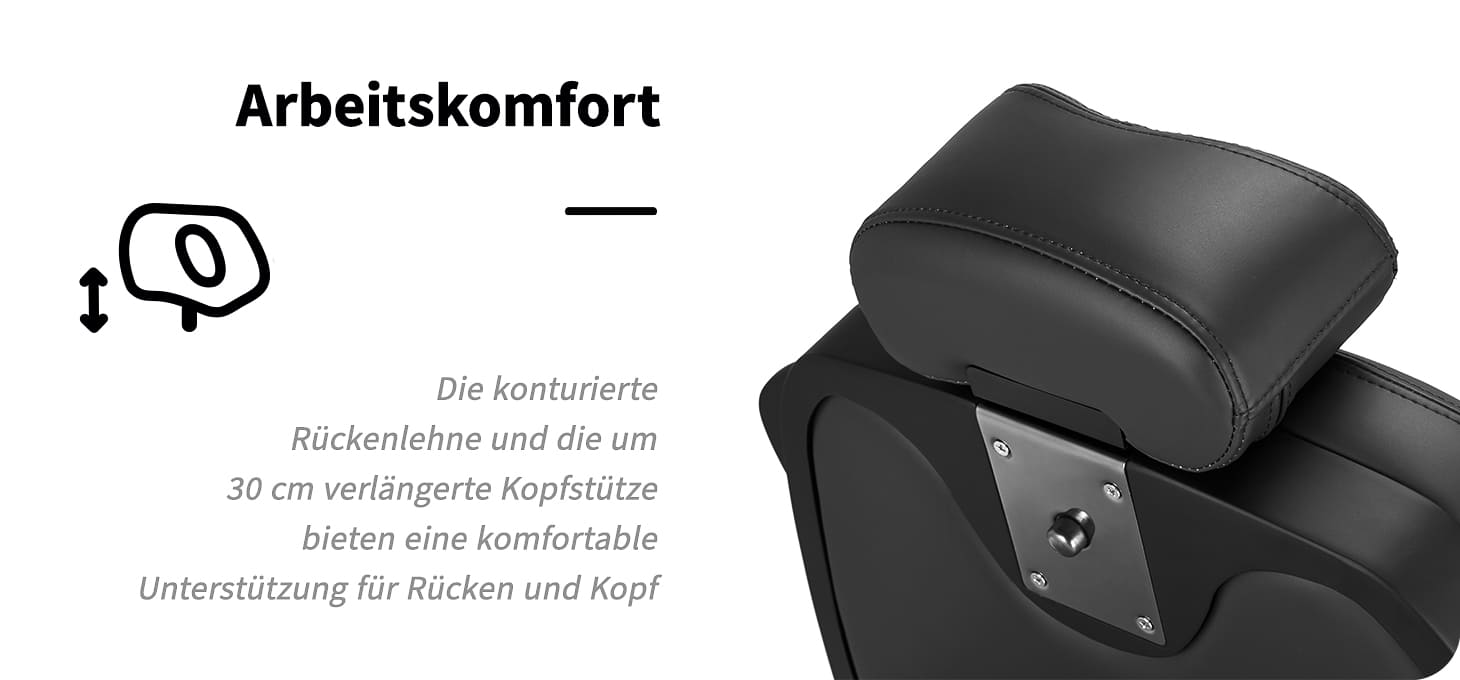 Elektrischer Friseurstuhl Gabbiano Duke Schwarz