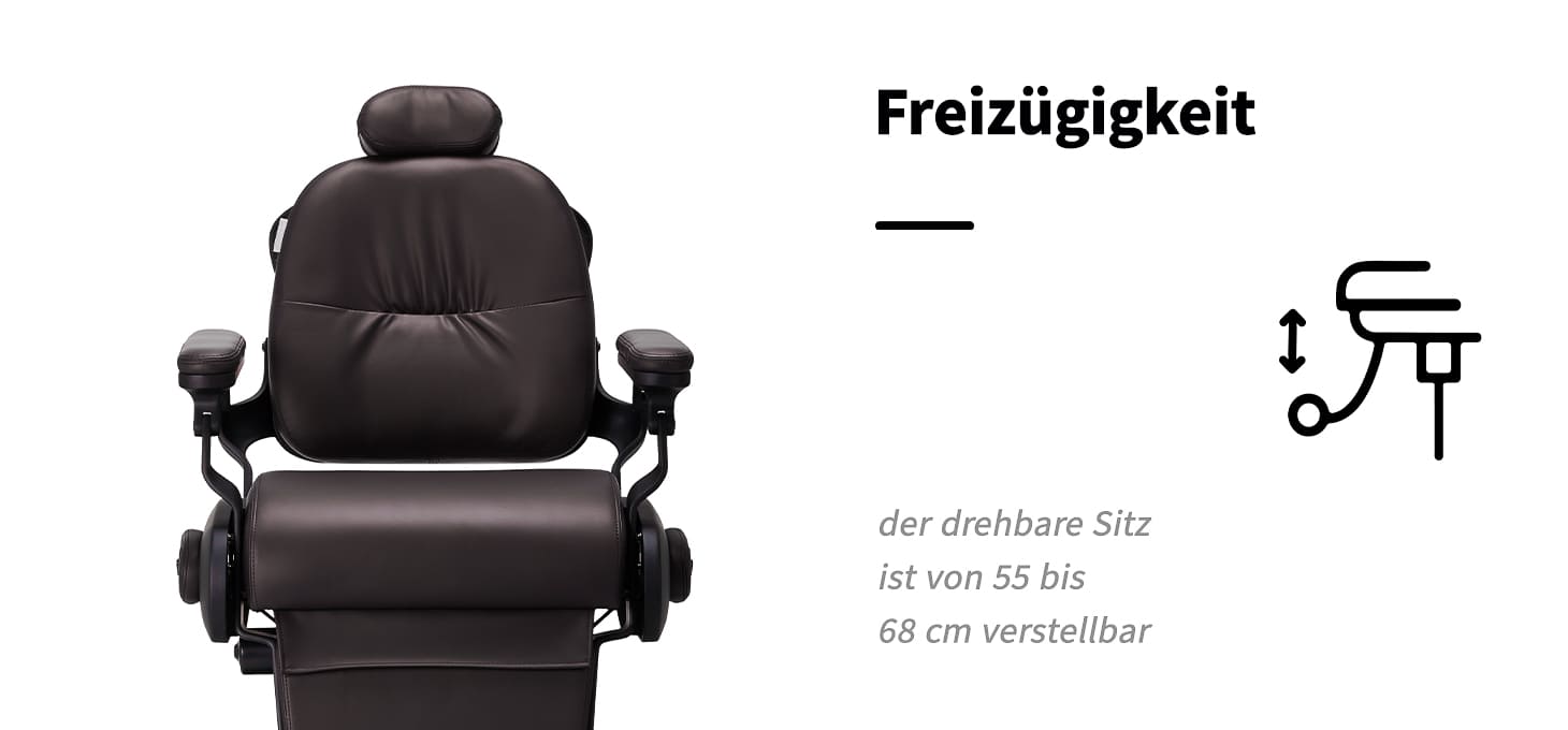 Elektrischer Friseurstuhl Gabbiano Duke Braun