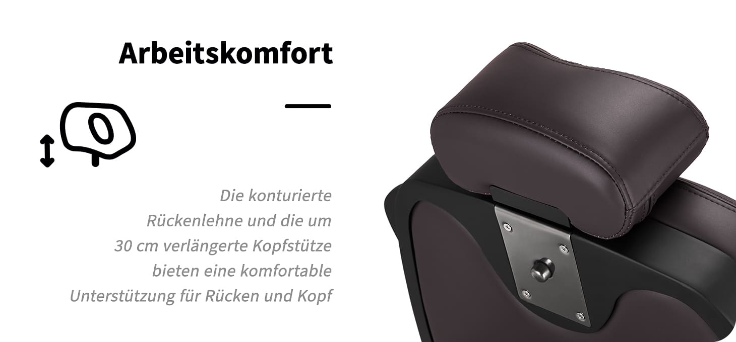 Elektrischer Friseurstuhl Gabbiano Duke Braun