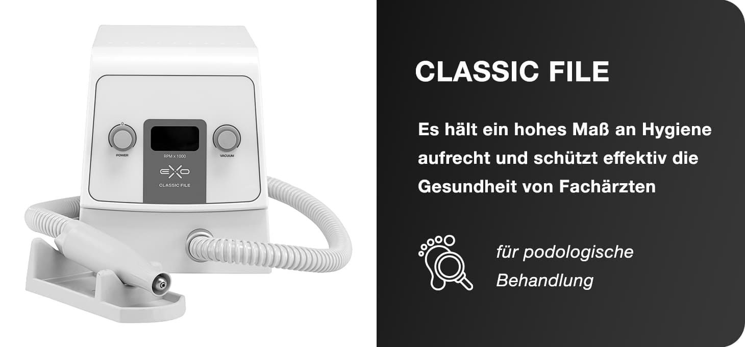 Exo Classic File New Edition Podologie-Nagelfräser mit Absorber