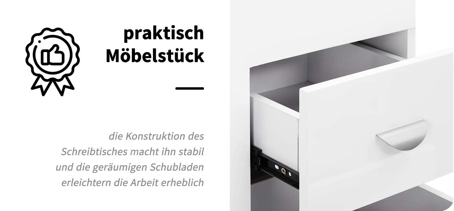 Kosmetikschreibtisch 314 weiß