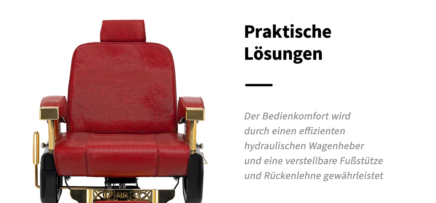Hair System Barberstuhl MT-91 Rot