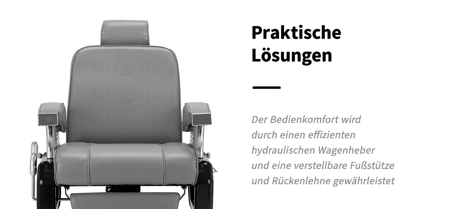 Hair System Barberstuhl MT-91 Grau