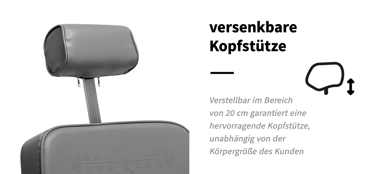 Hair System Barberstuhl MT-91 Grau