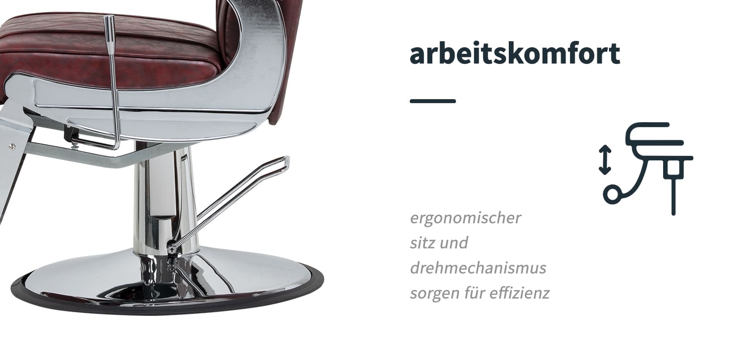 Hair System Friseurstuhl BM88066 Burgund