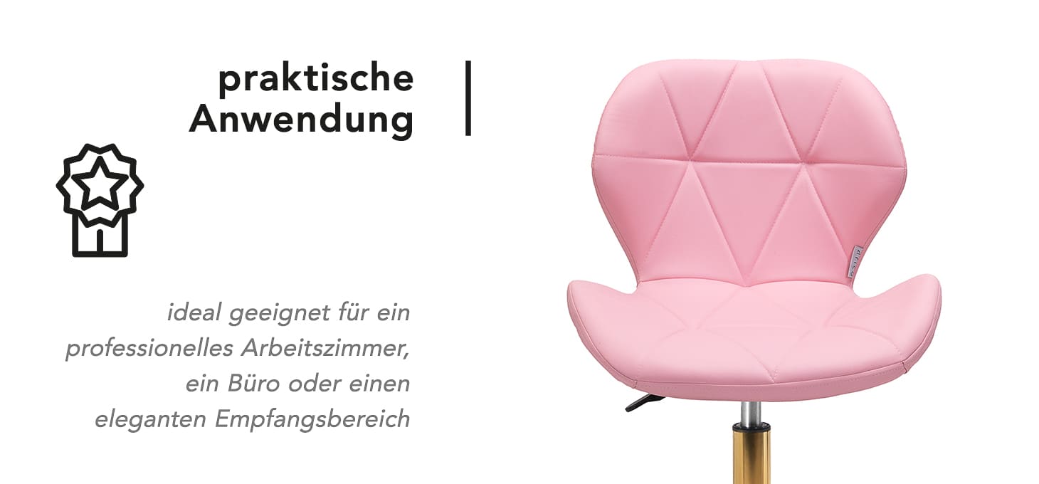 Kosmetikhocker QS-06G rosa