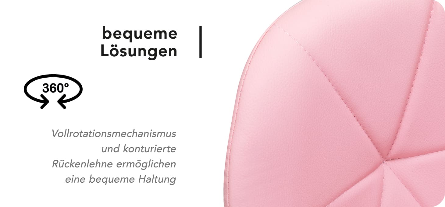 Kosmetikhocker QS-06G rosa