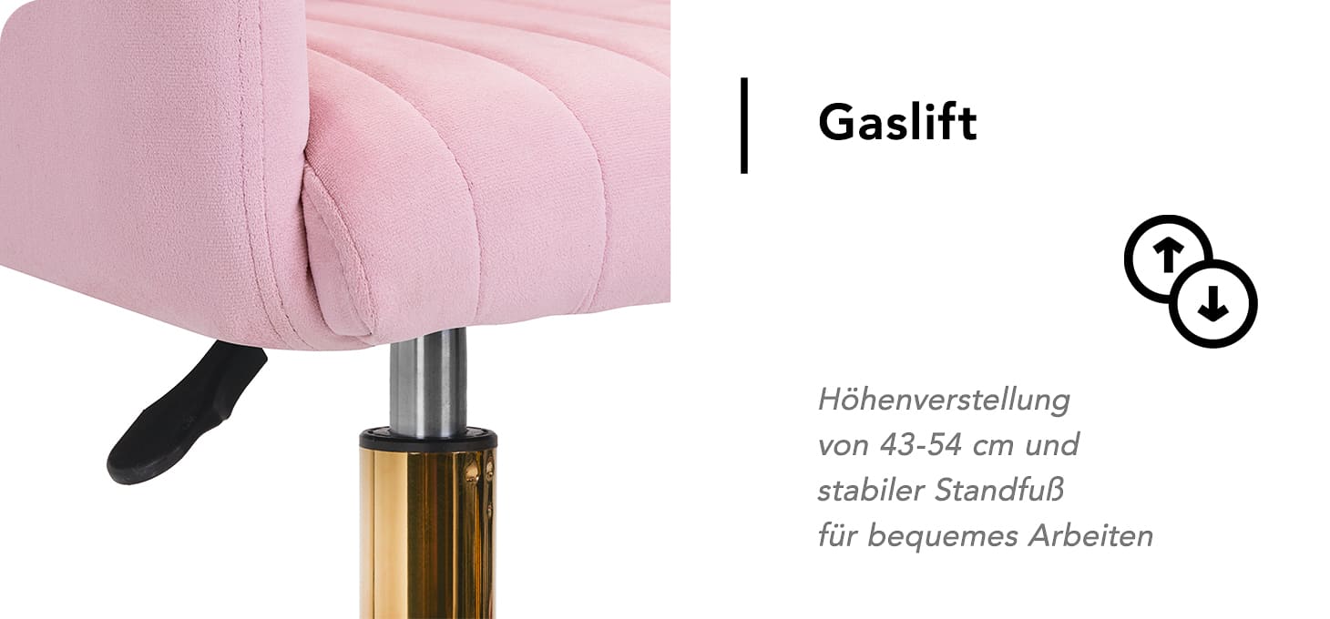 4Rico Drehstuhl QS-OF212G rosa