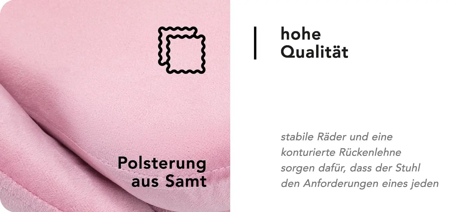 4Rico Drehstuhl QS-MF18G Rosa