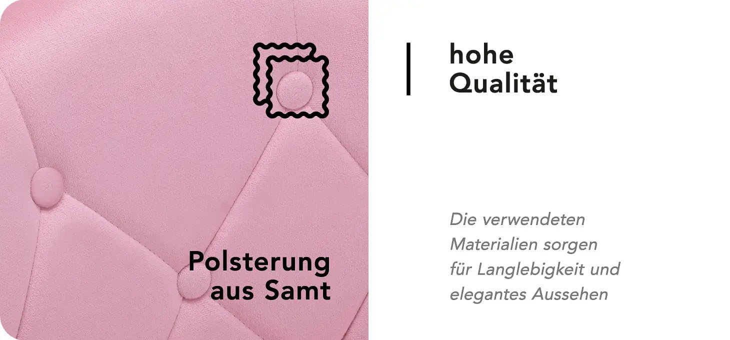 4Rico Drehstuhl QS-BL12G Rosa