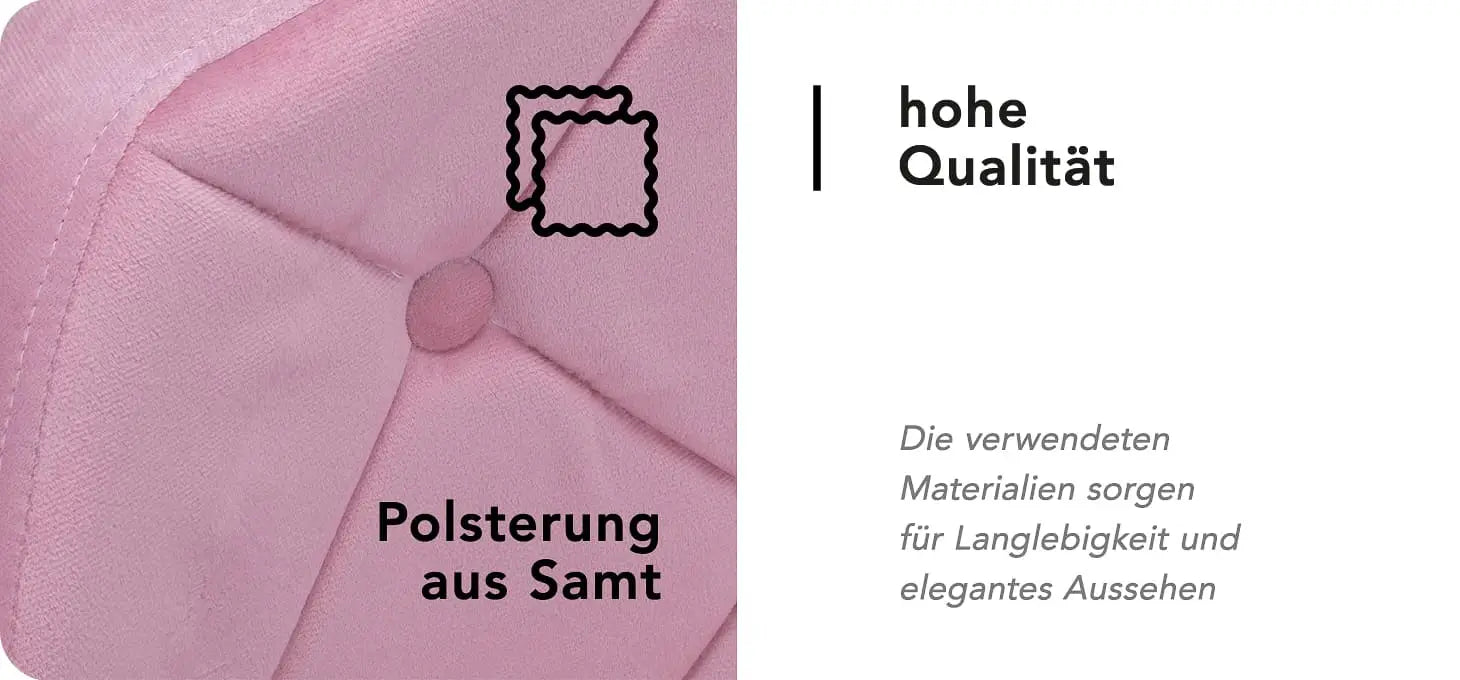 4Rico Drehstuhl QS-BL14G Rosa