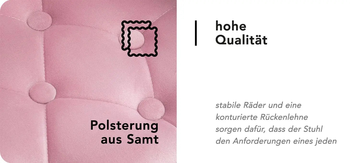 4Rico Stuhl QS-OF213G rosa