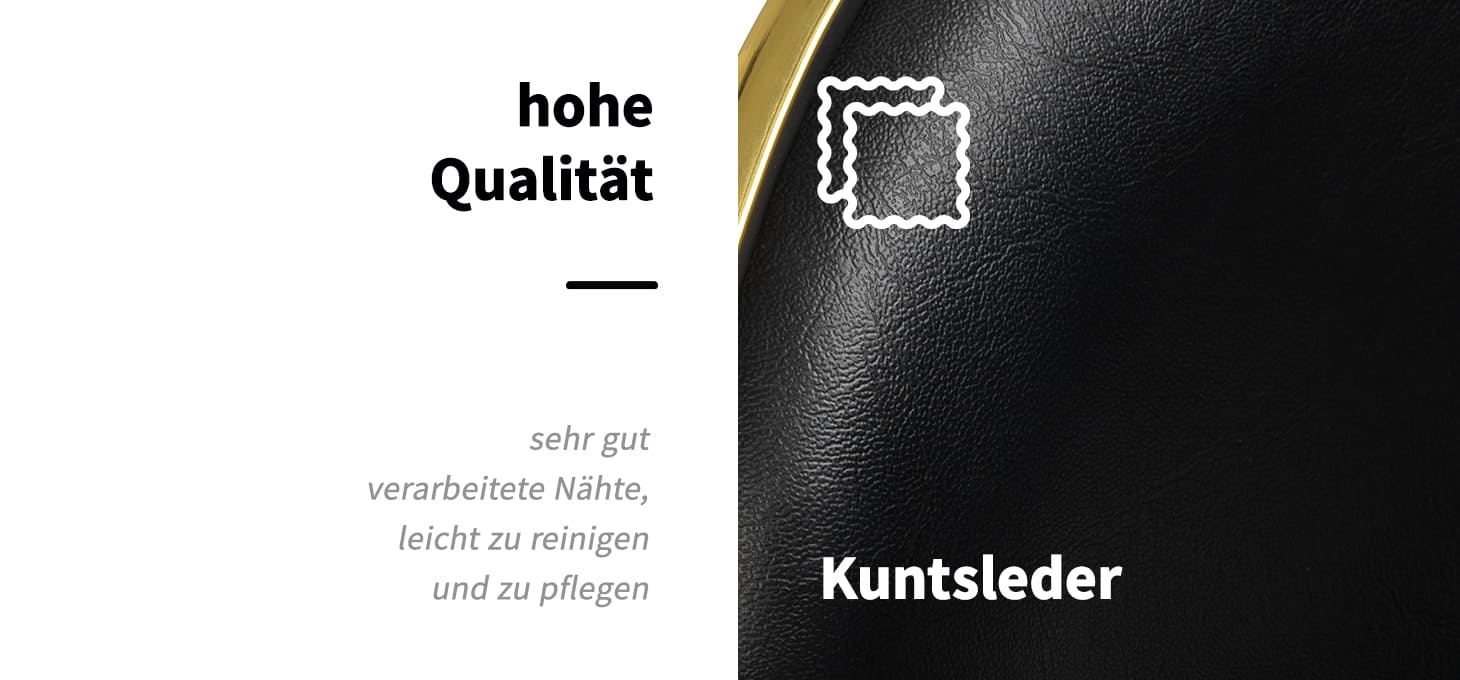 Gabbiano Kosmetikhocker Q-4599G schwarz