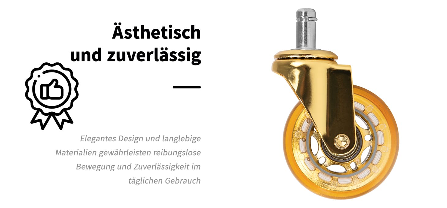 Roll Speed Hockerring Gold Push-In Set mit 5 Stück