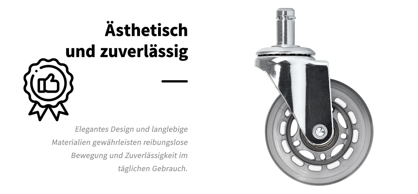Roll Speed Silber Push-in Hockerrad 5er Set