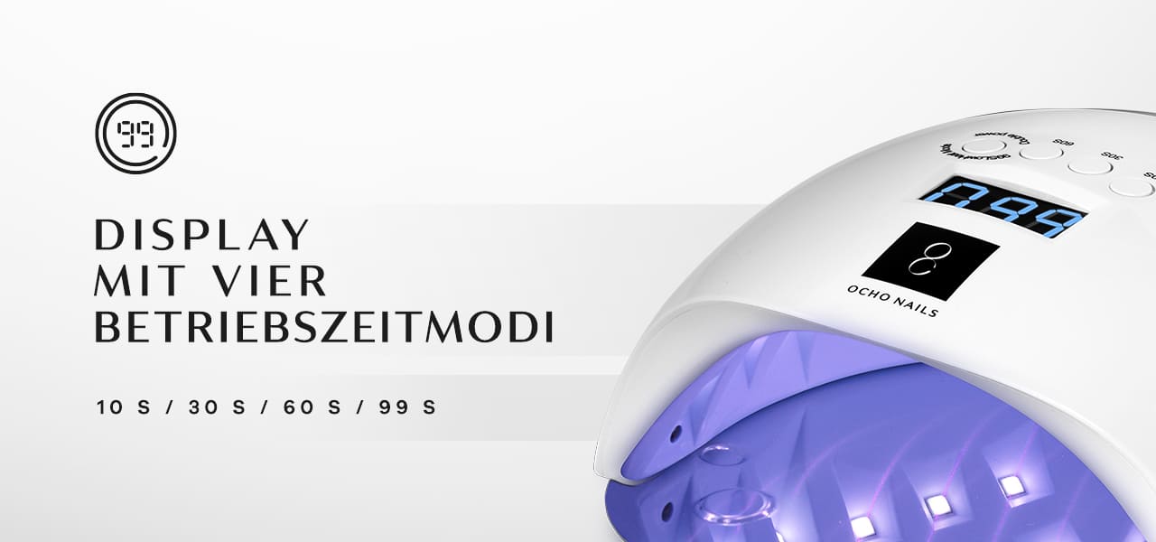 UV LED OCHO NÄGEL X13 65W weiß mit Spiegelboden