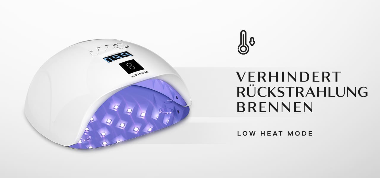 UV LED OCHO NÄGEL X13 65W weiß mit Spiegelboden