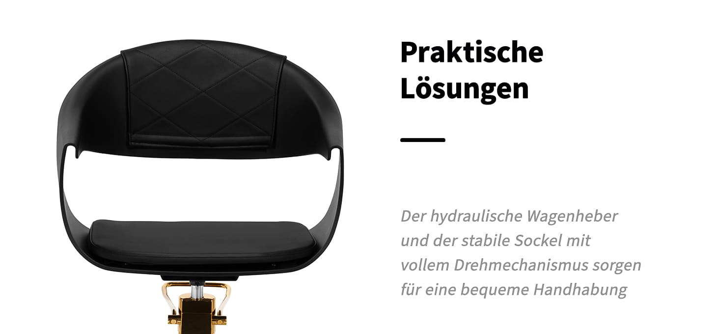 Gabbiano Friseurstuhl A364 schwarz
