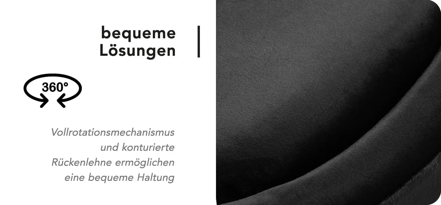 4Rico Drehstuhl QS-BL12G Schwarz