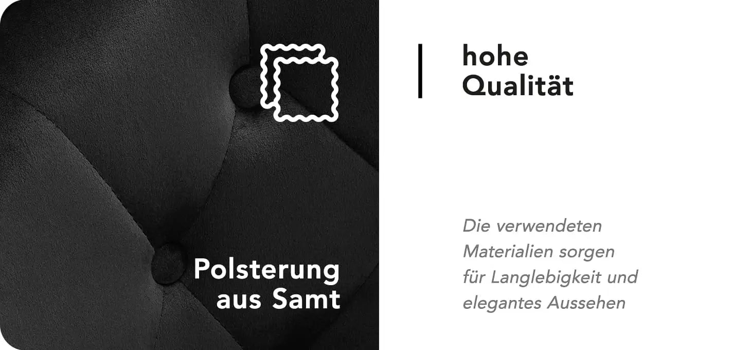 4Rico Drehstuhl QS-BL12G Schwarz