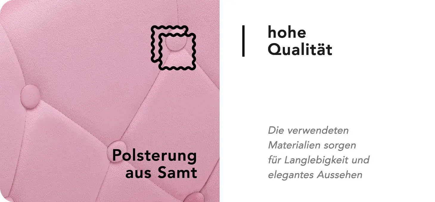 4Rico Drehstuhl QS-BL12G Rosa