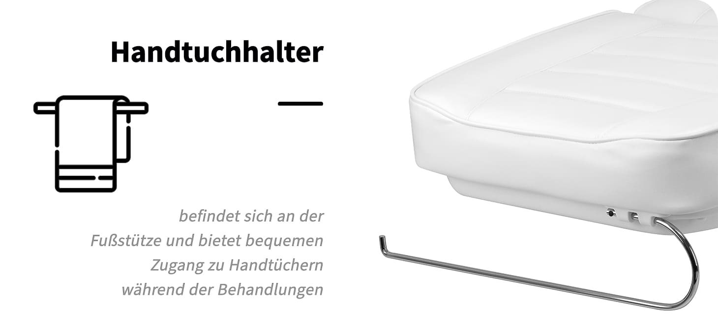 Kosmetikstuhl elektrisch Lux 4M D weiß mit Wiege