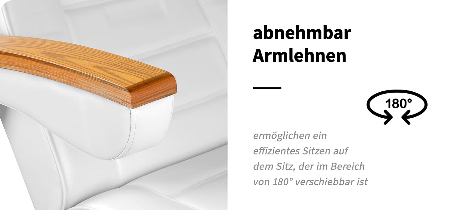 Kosmetikstuhl elektrisch Lux 4M D weiß mit Wiege